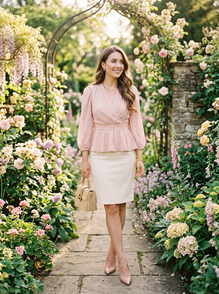How To Pair A Peplum Top With A Pencil Skirt