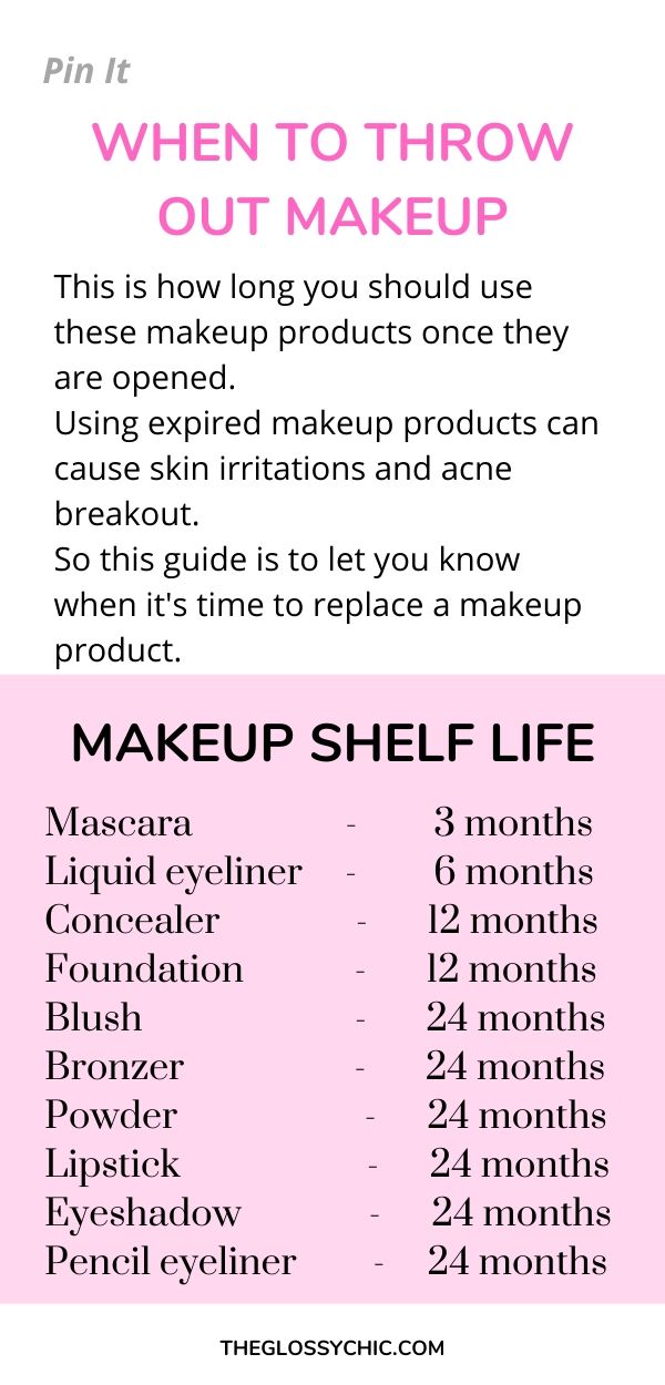 makeup shelf life