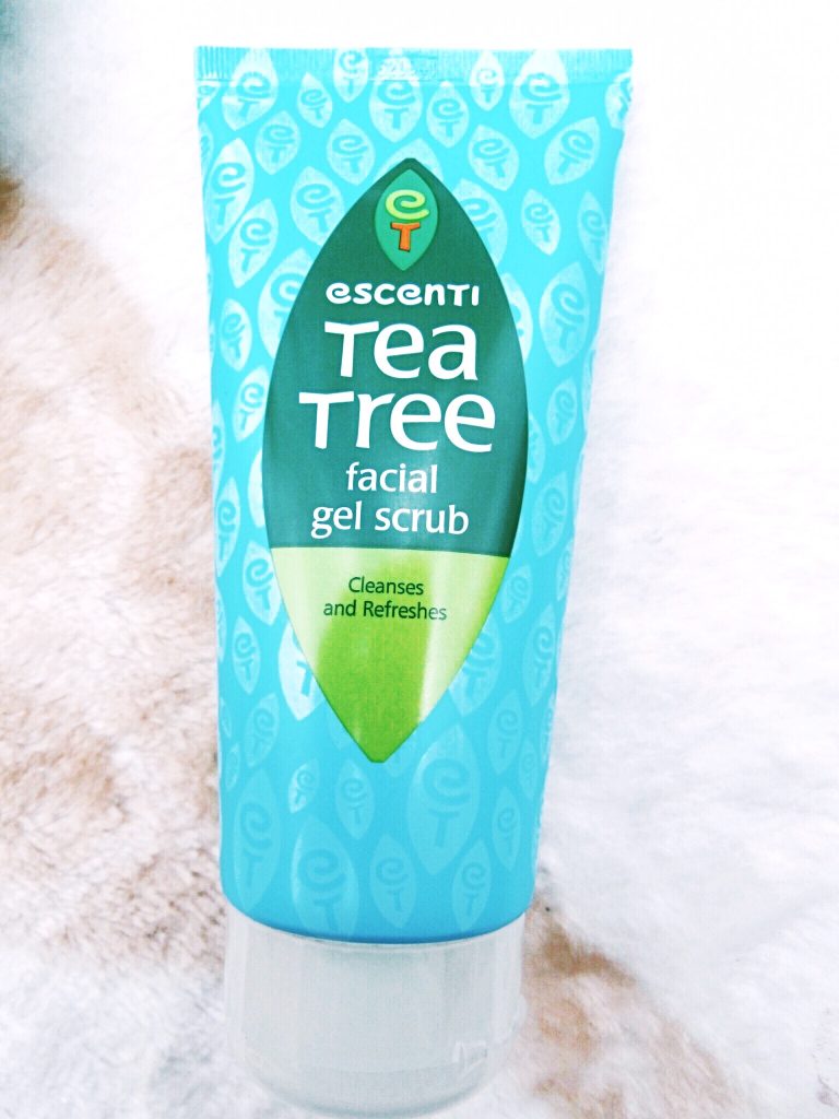 escenti tea tree facial gel scrub