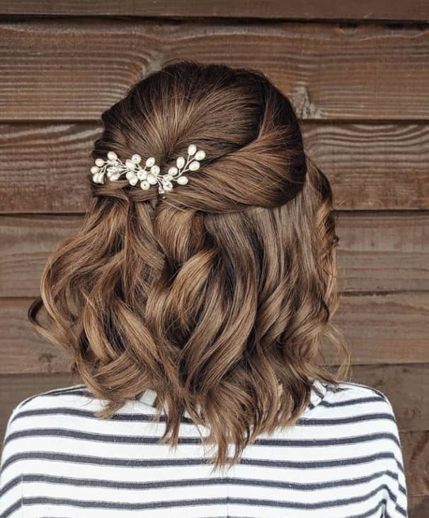 wedding hairstyle for short hair