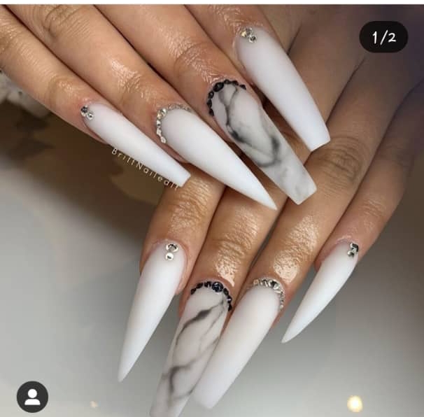 white nail designs