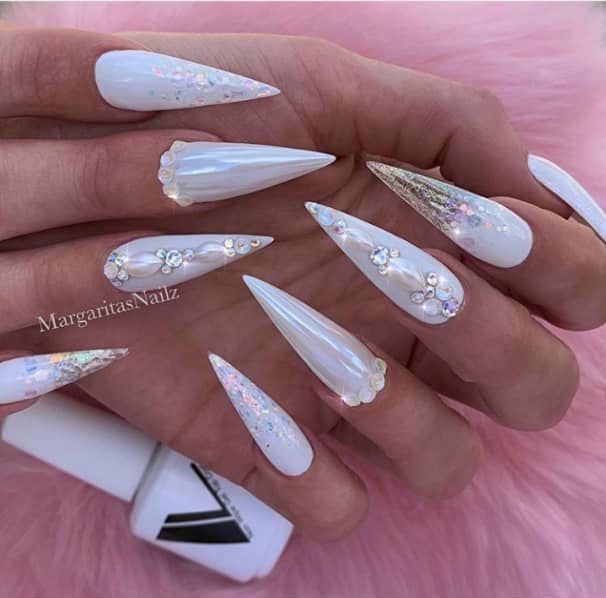 white nail designs