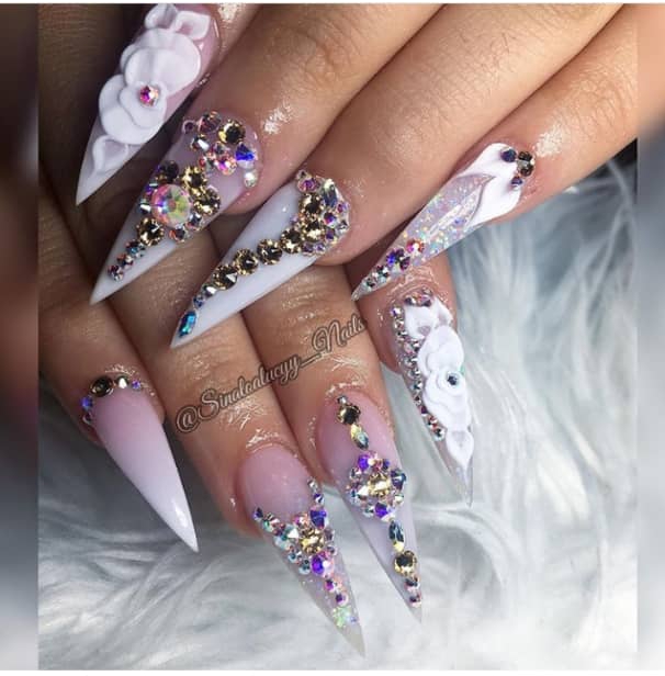 stiletto nail design