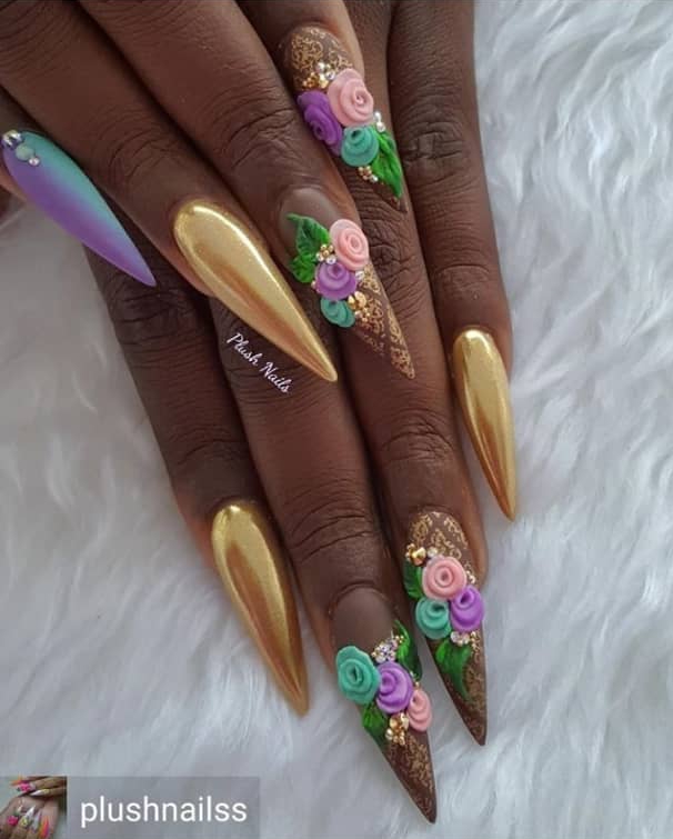 stiletto nail design