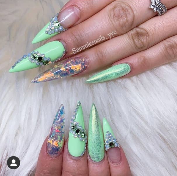 stiletto nail design