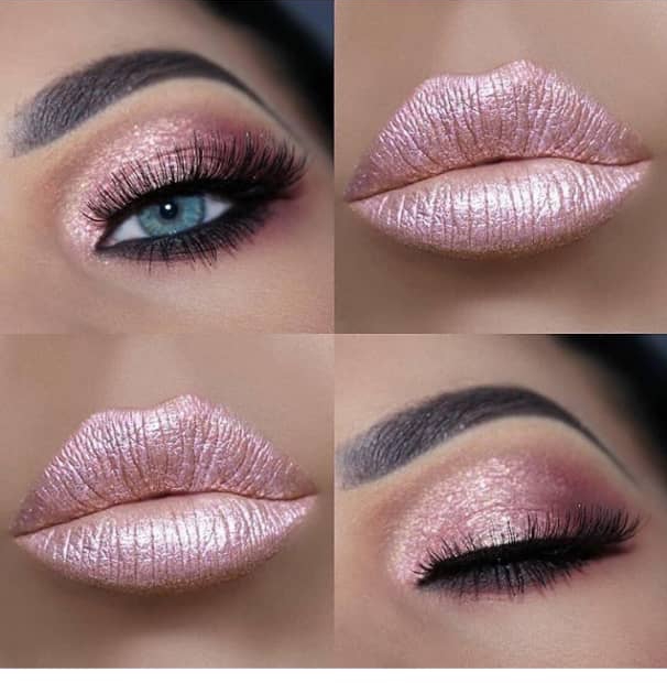 Lips and eyes makeup looks