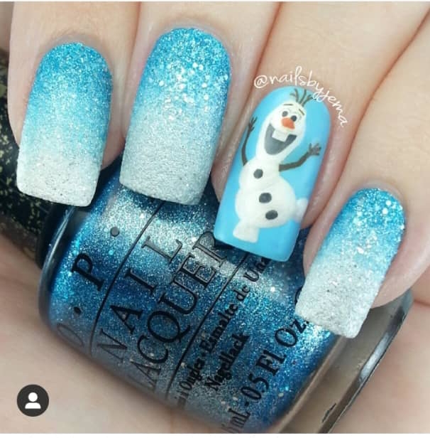 frozen nail design