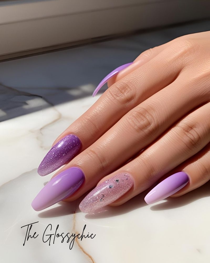 Purple ombre nails