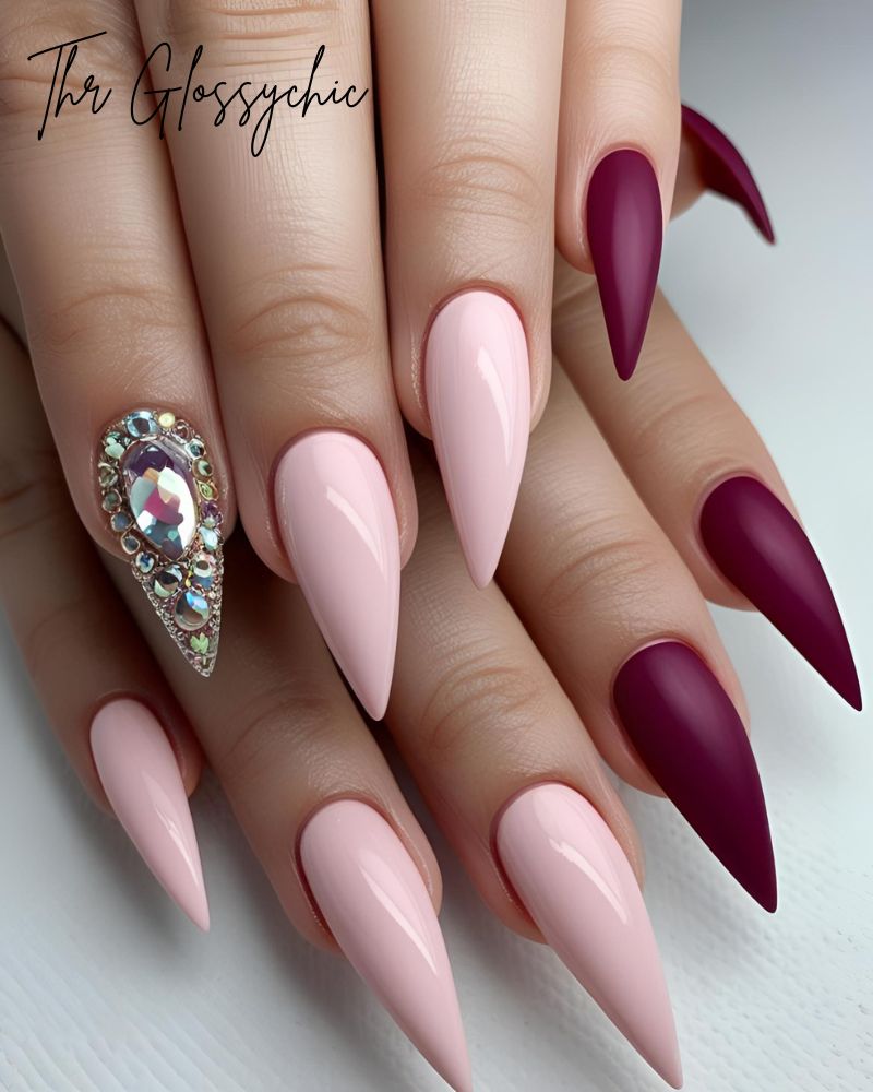 35 Beautiful Stiletto Nail Design Ideas 15