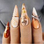 orange nail design