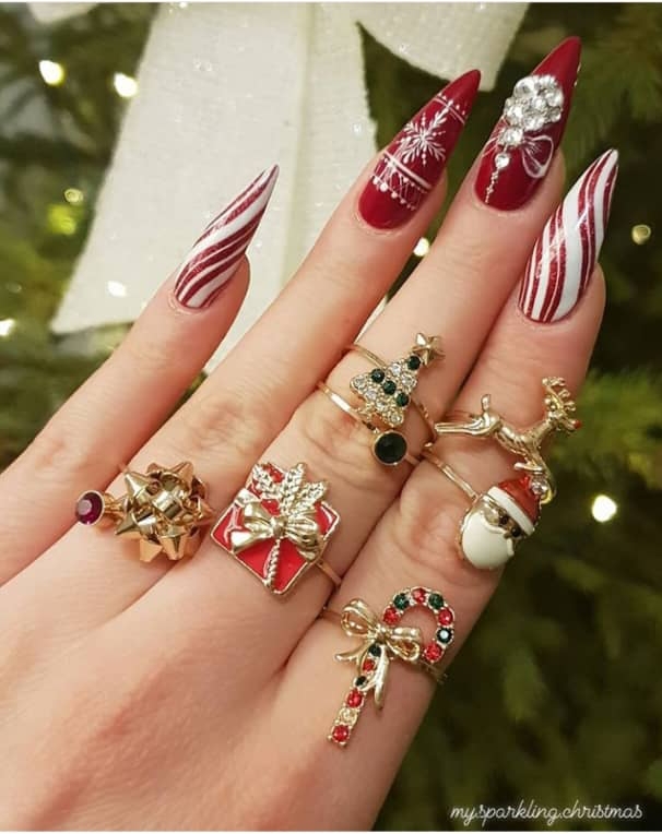 christmas nail arts