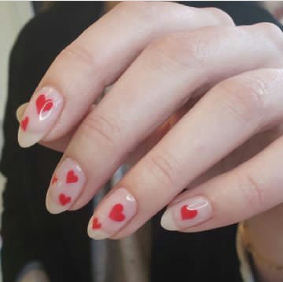 red nail designs for valentine