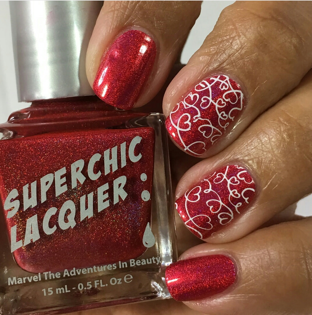 red nail designs for valentine