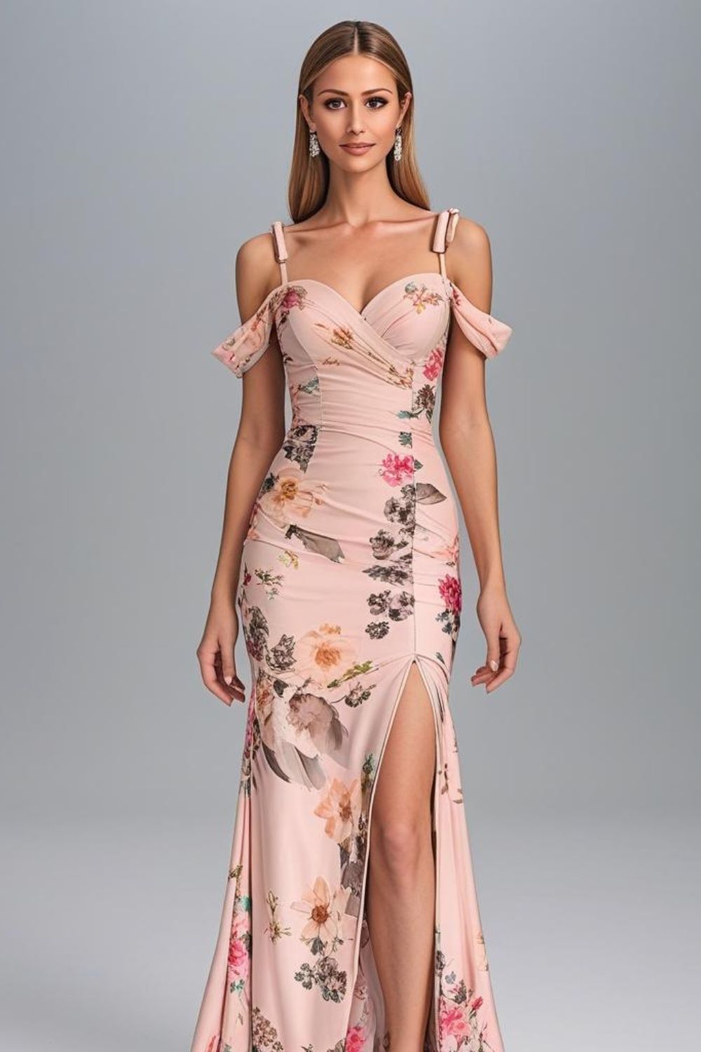 ff The Shoulder Wedding Guest Floral Maxi Dress