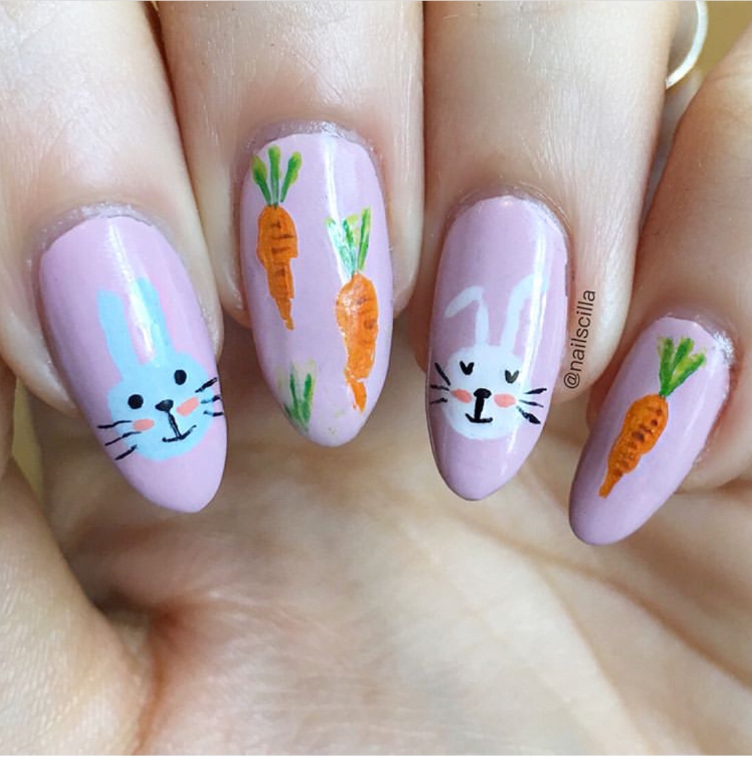 Pastel Easter bunny nails - Scratch Magazine