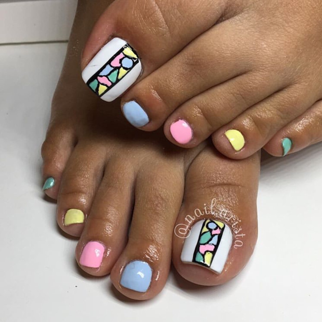 tribal toe nail designs