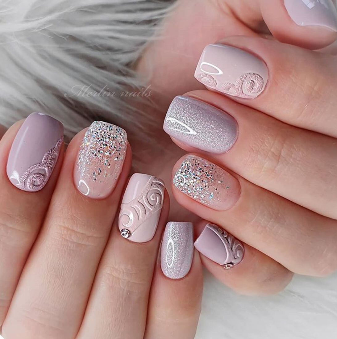 40 Beautiful Wedding Nail Designs For Modern Brides The Glossychic 1218