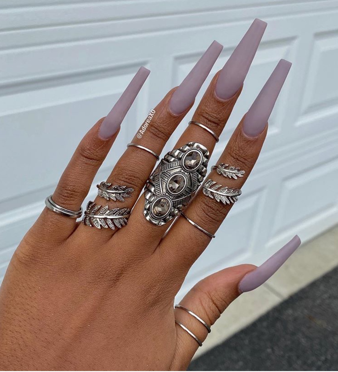 matte grey nail ideas