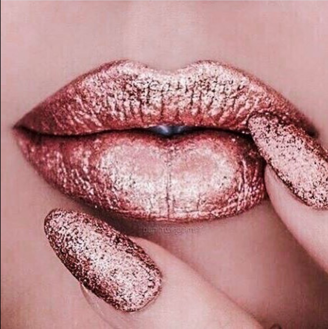 matching lips and nails