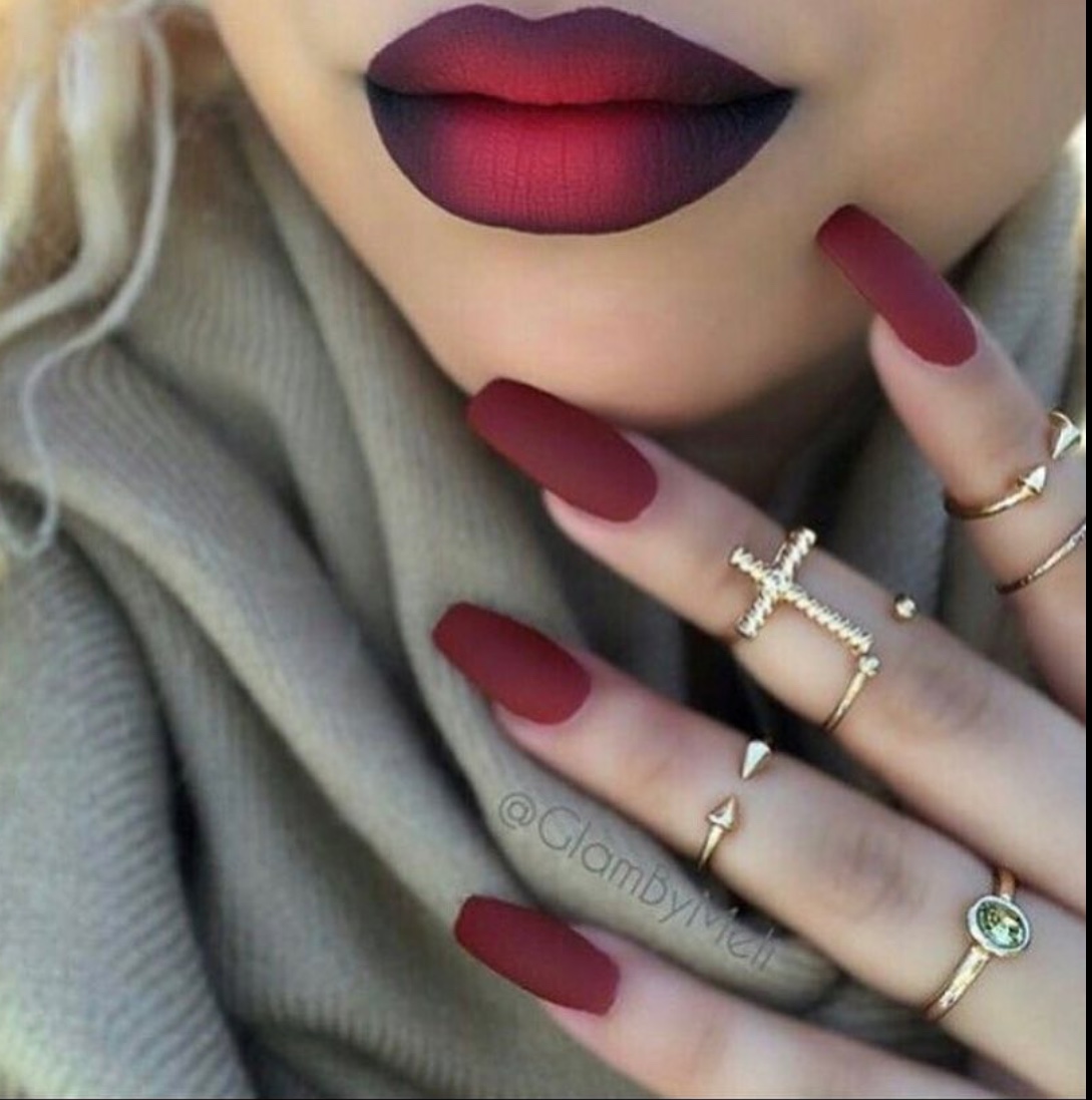 Red Lips Nails Red Lipstick Nail Stock Photo 149605760 | Shutterstock