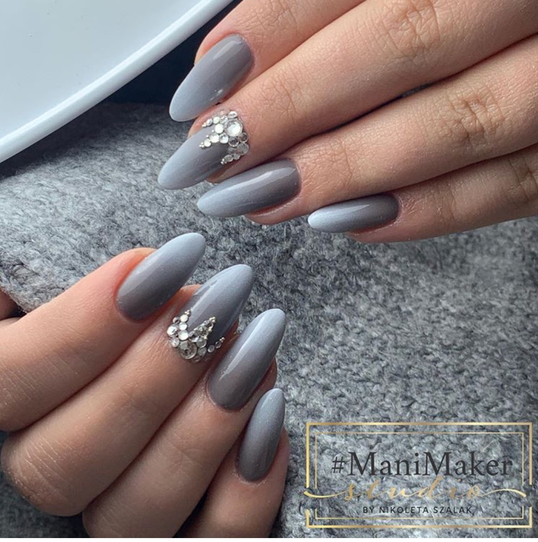 Black and Gray Nail Designs