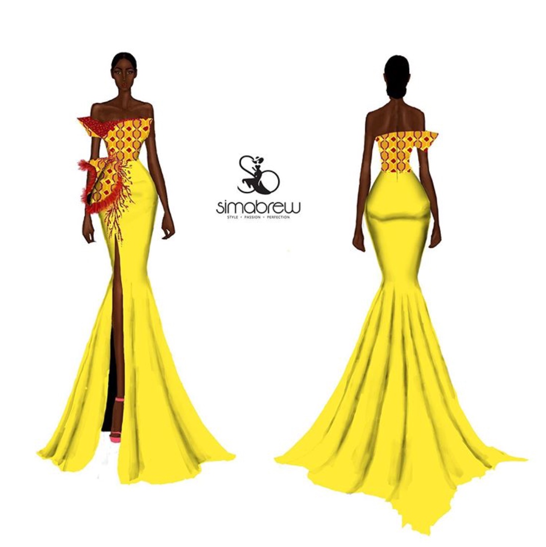 dress design sketch
