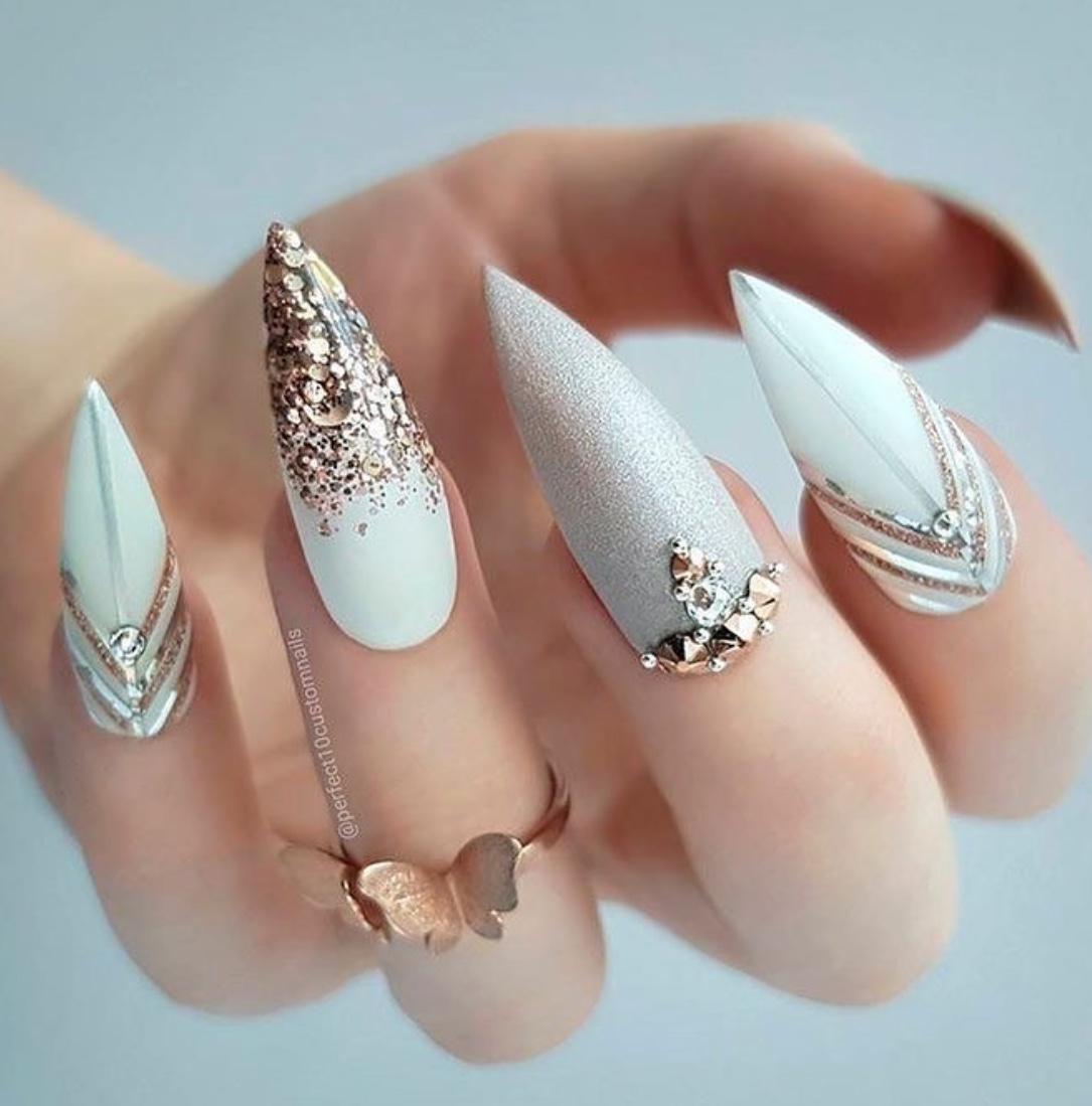 shimmering nails