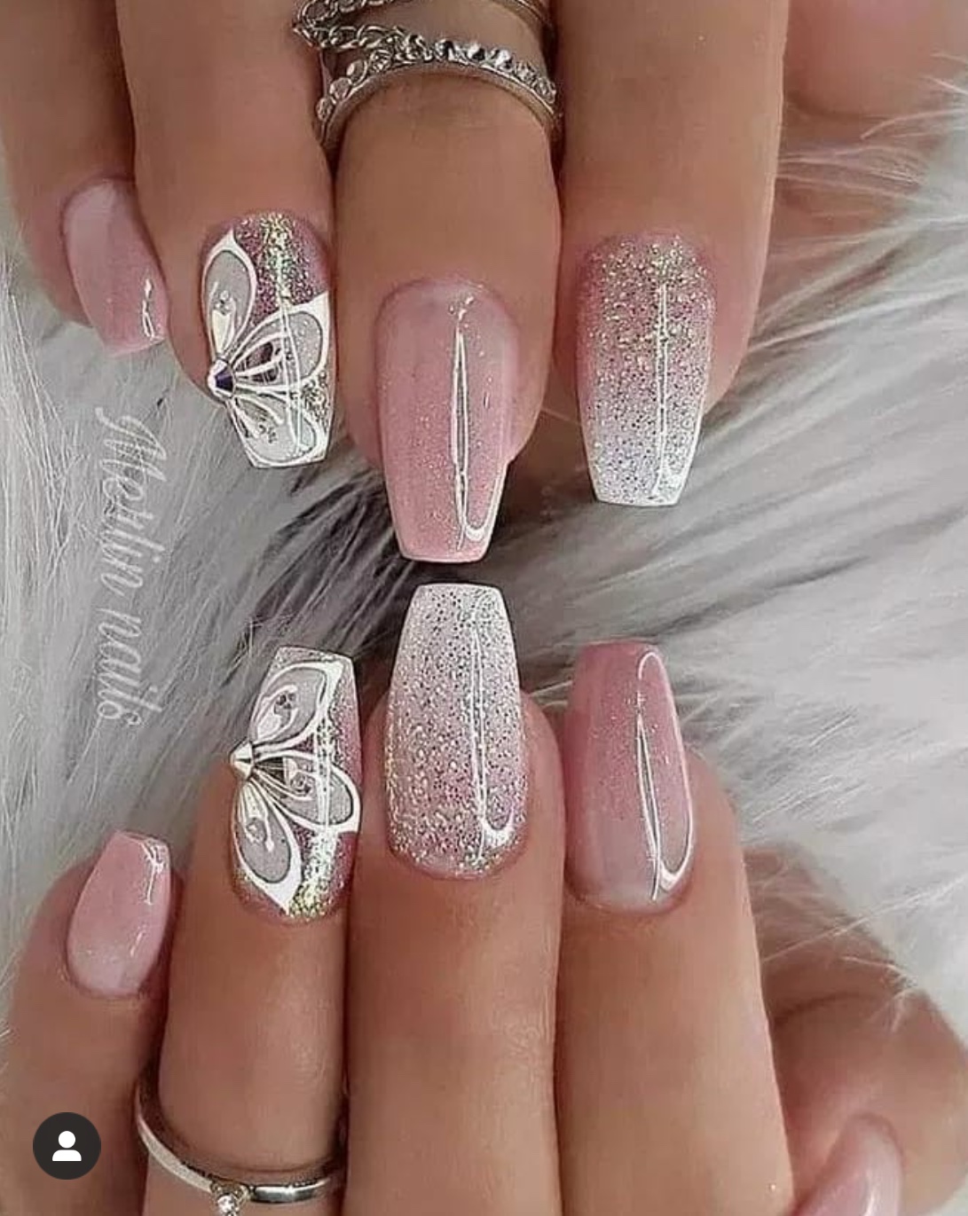 shimmering nails