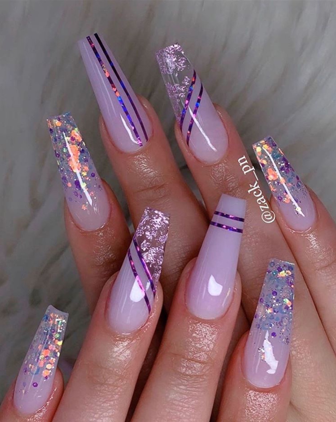 shimmering nails