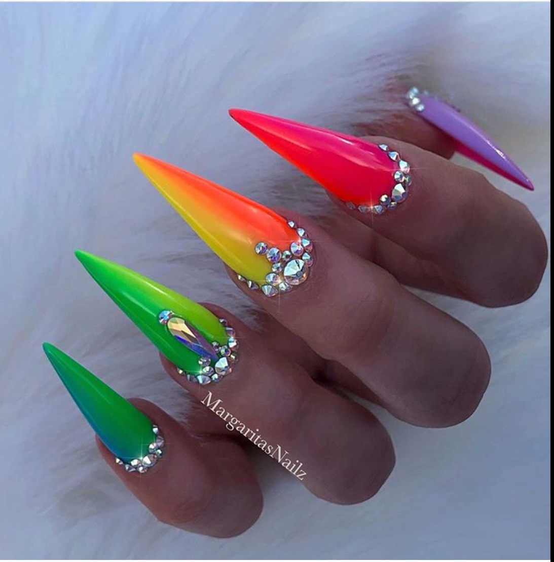 multi-colored nails