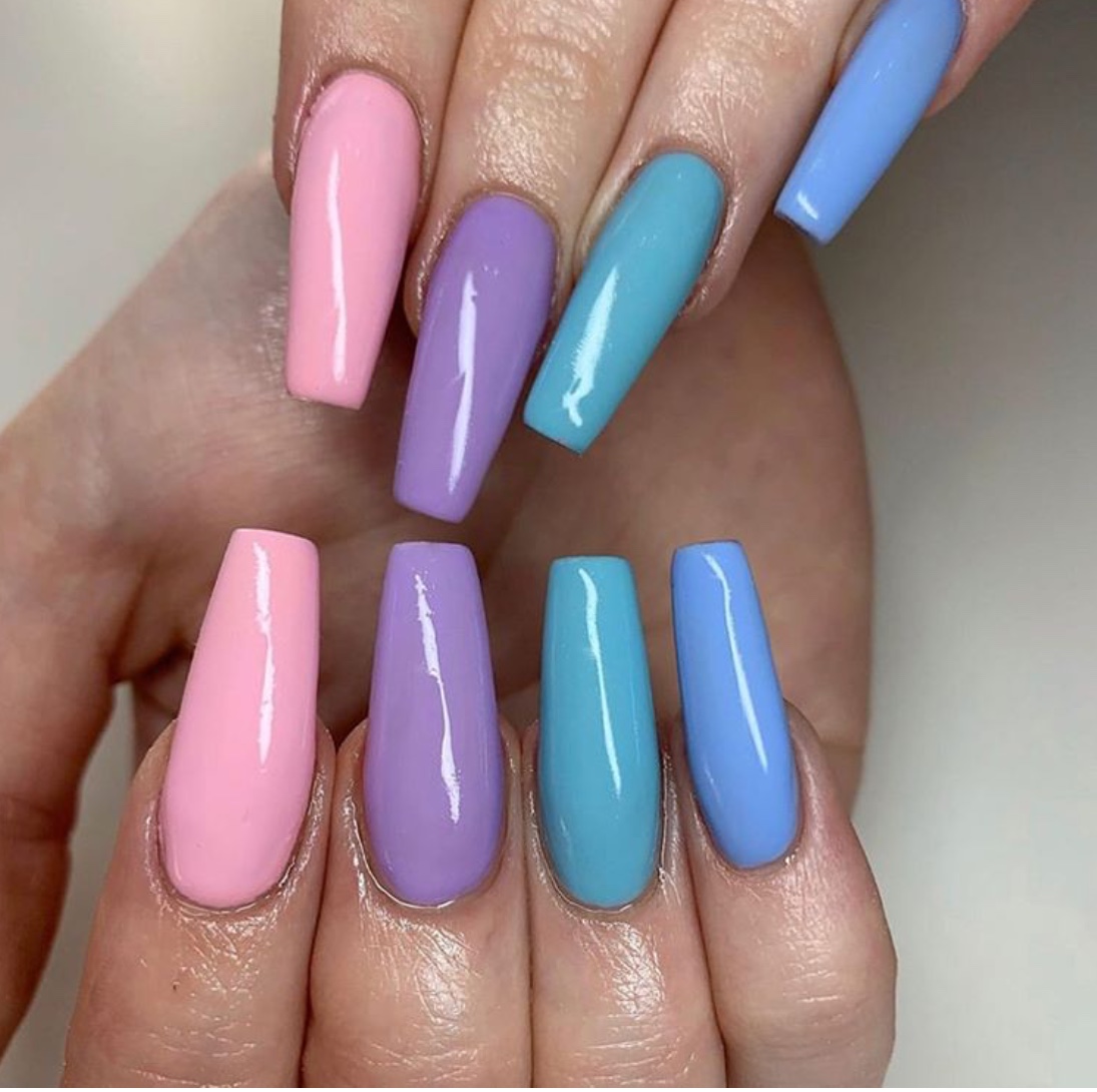 Beautiful MultiColored Nails Designs For Summer The Glossychic