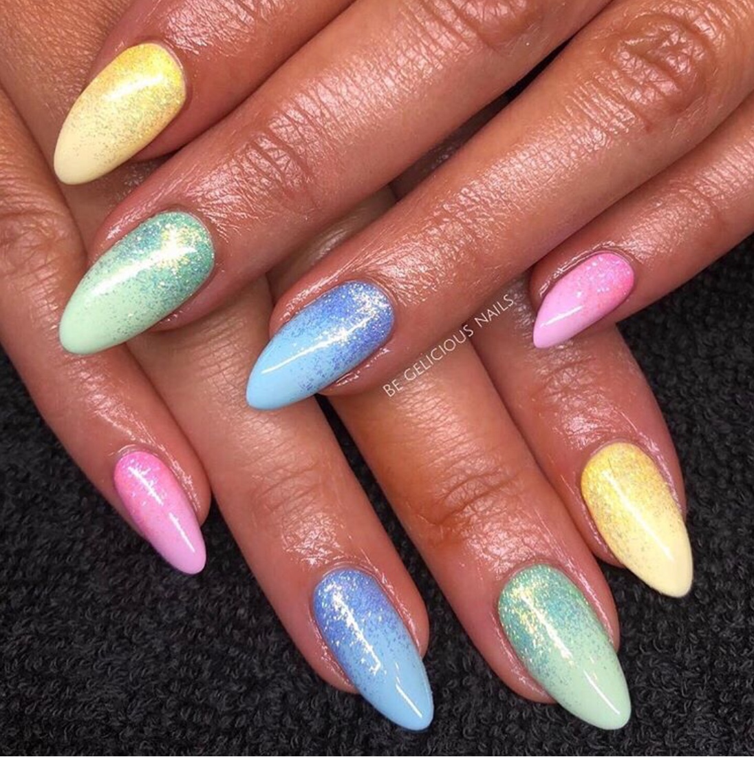 multi-colored nails