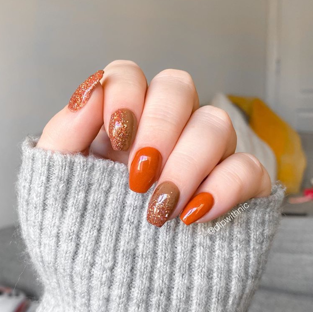 30+ Fab Orange Nails For Fall 2020 - The Glossychic