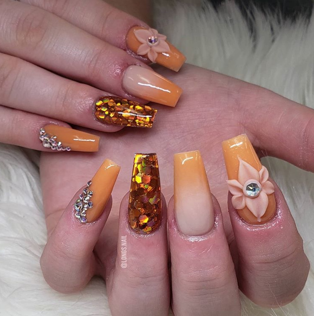 Fall 2020 orange nails