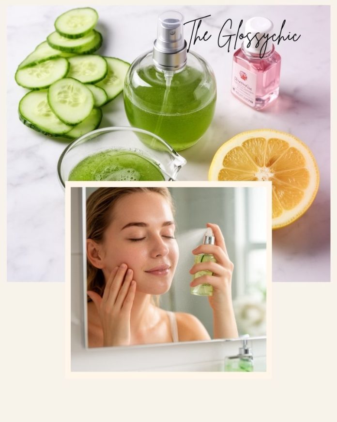 cucumber spray DIY Cucumber Face Toner And Eye Mask