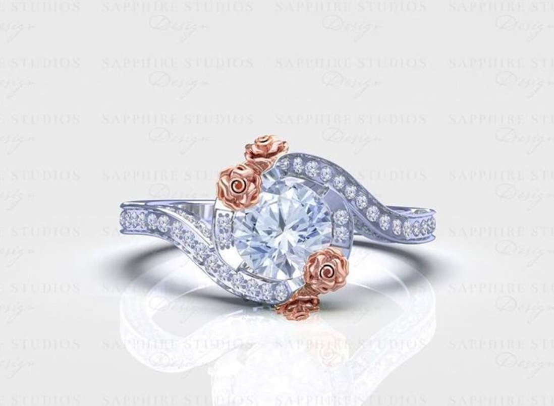 floral engagement rings