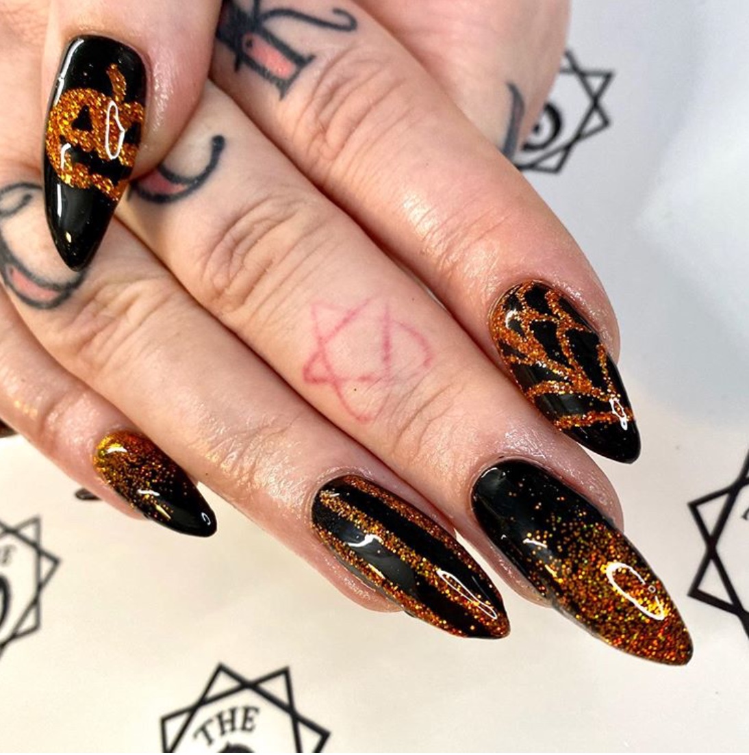 glam Halloween nails