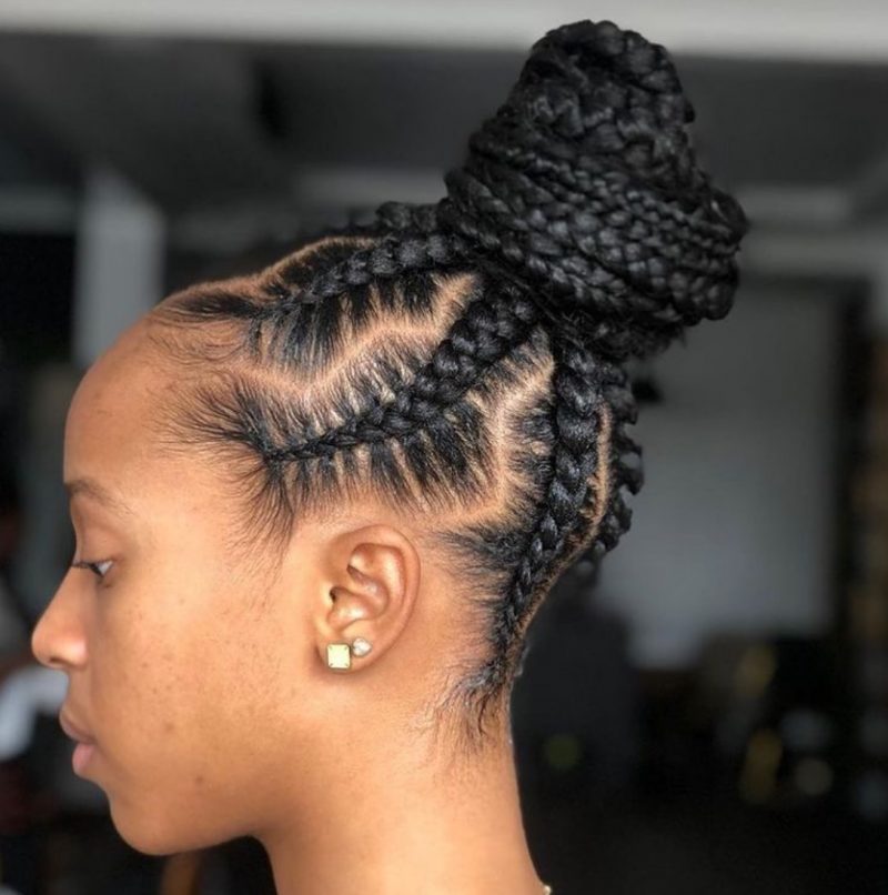 18 Stylish Cornrow Updo Hairstyles - The Glossychic