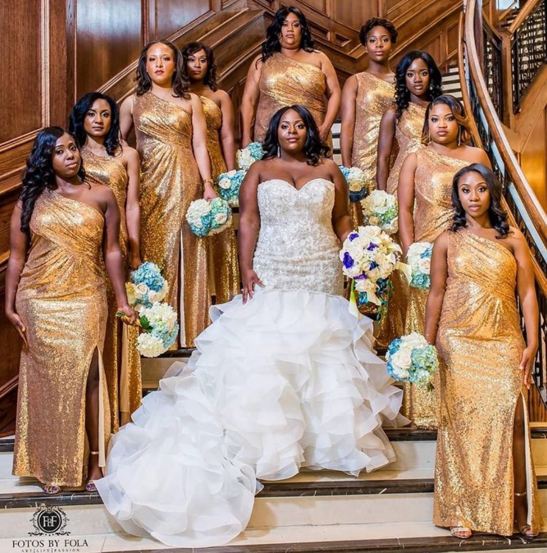 gold bridesmaid dress