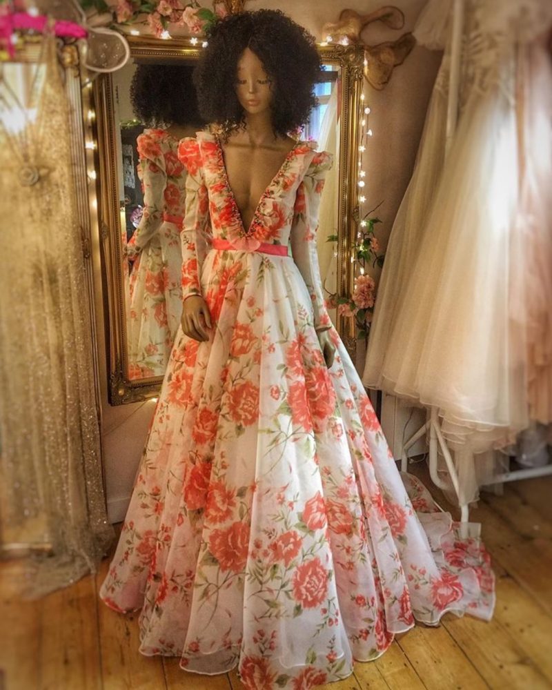 20+ Floral Wedding Dresses The Glossychic