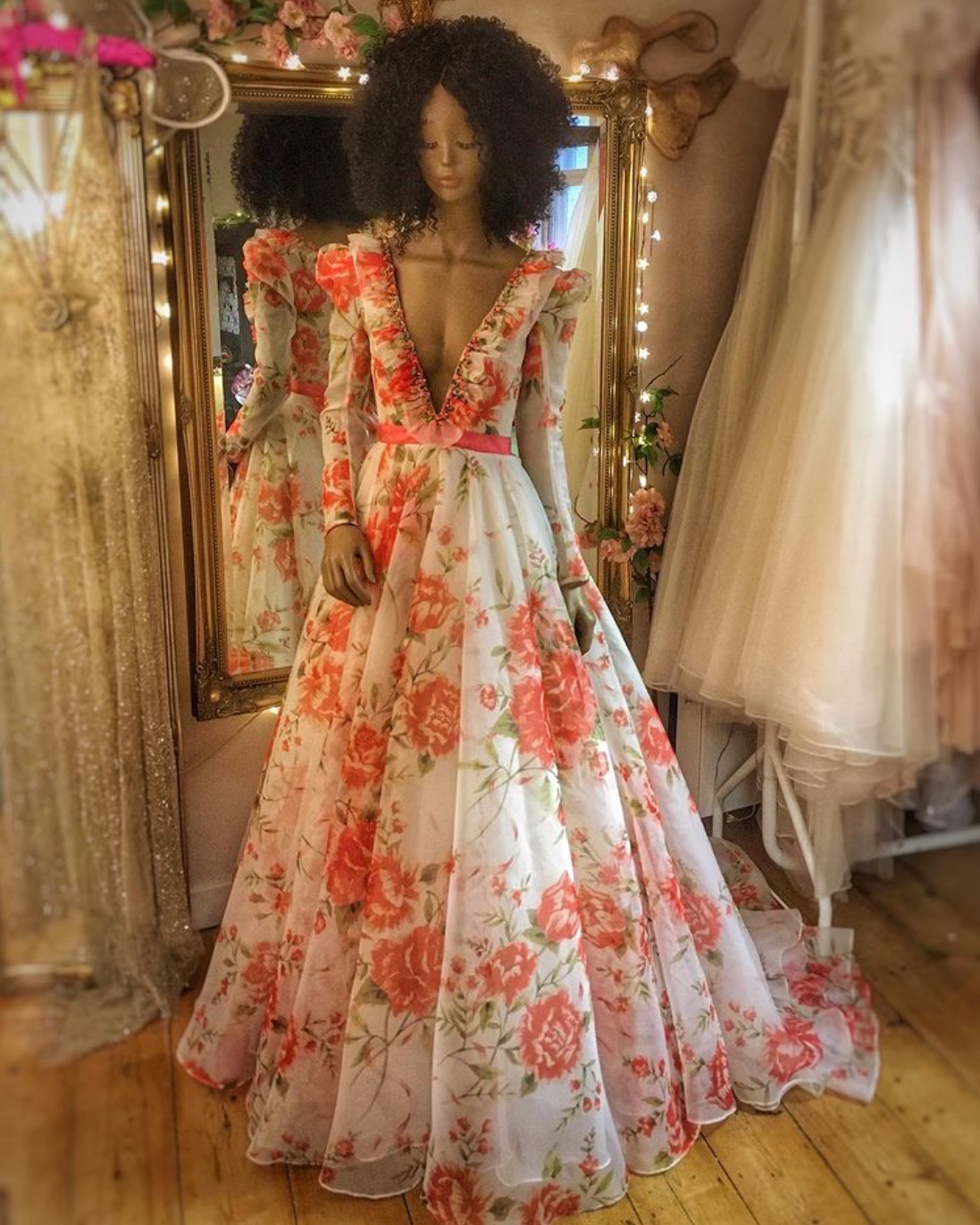 floral wedding dress
