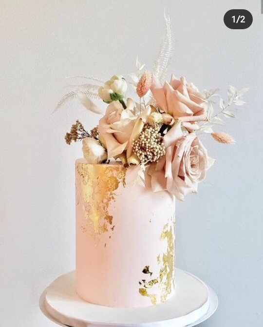 blush wedding cake