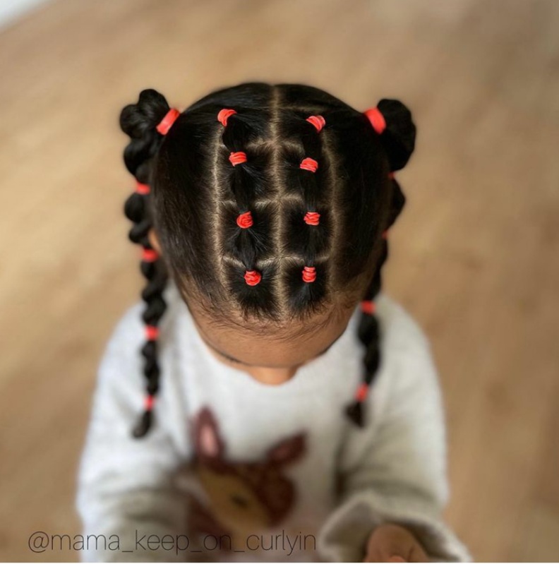 22 Easy Rubber band Hairstyles For Kids - The Glossychic