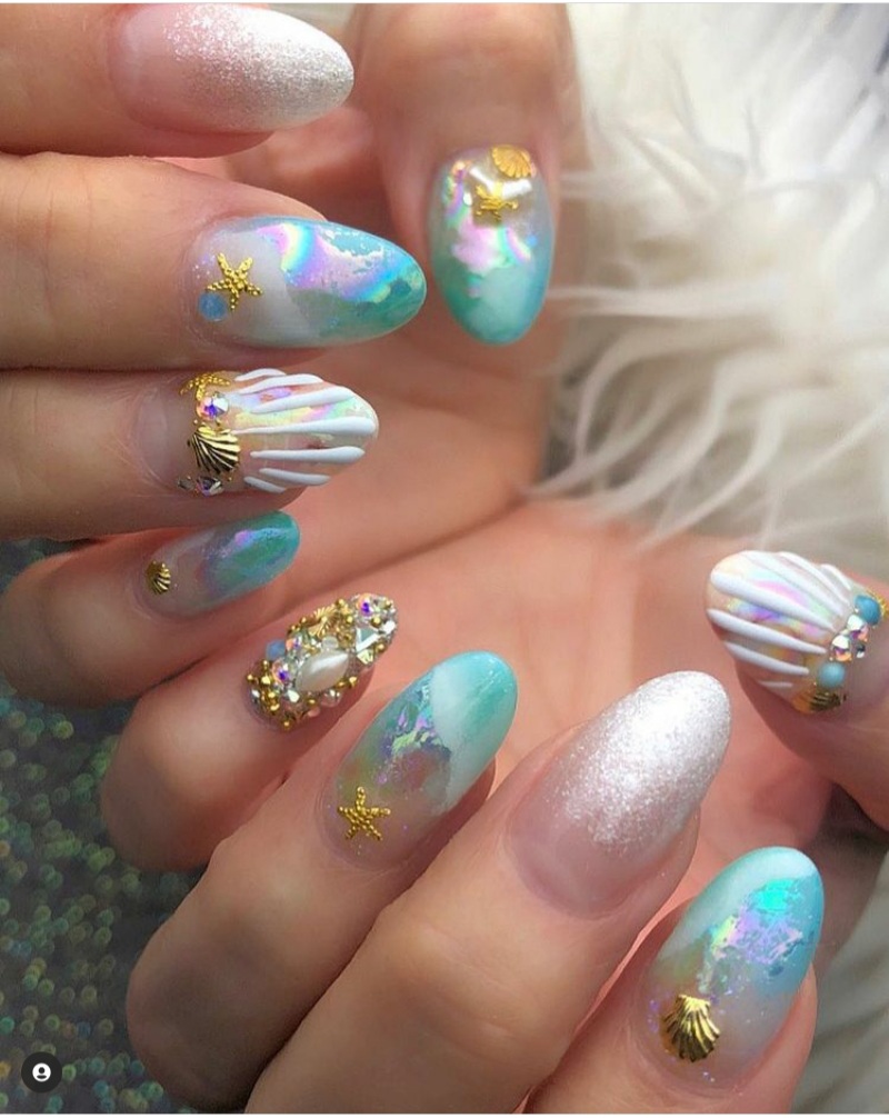 Tropical Beach Vacation Nail Art Tutorial