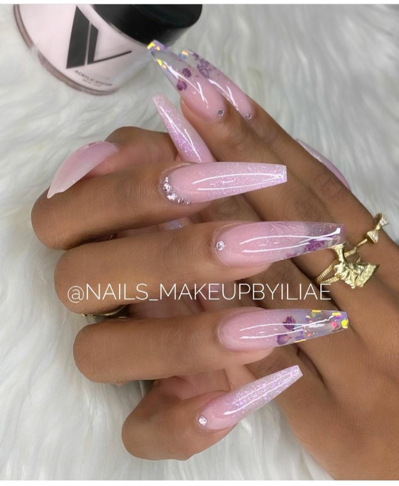 pink ombre nail designs