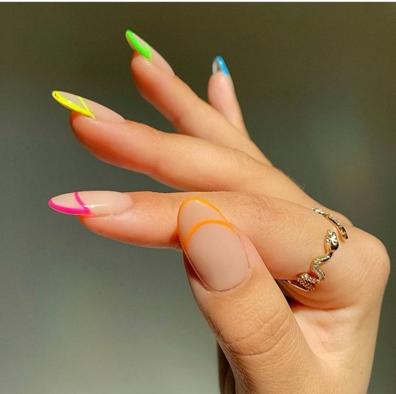 rainbow nail designs