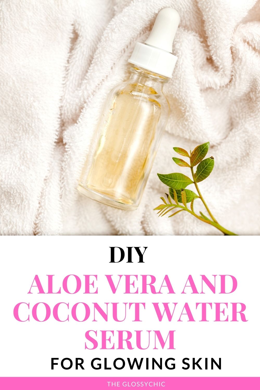DIY aloe vera gel and coconut water serum