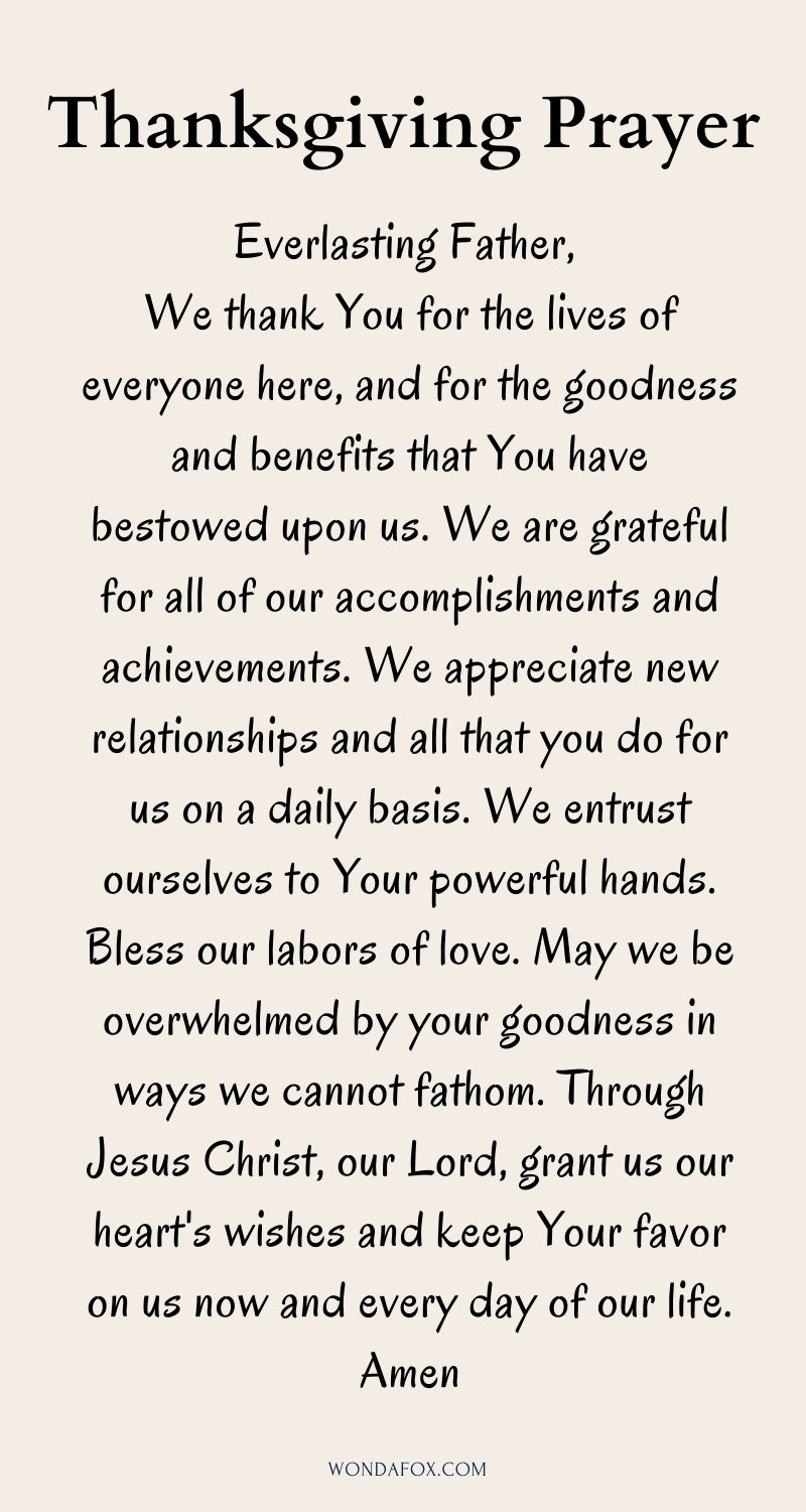 thanksgiving prayer