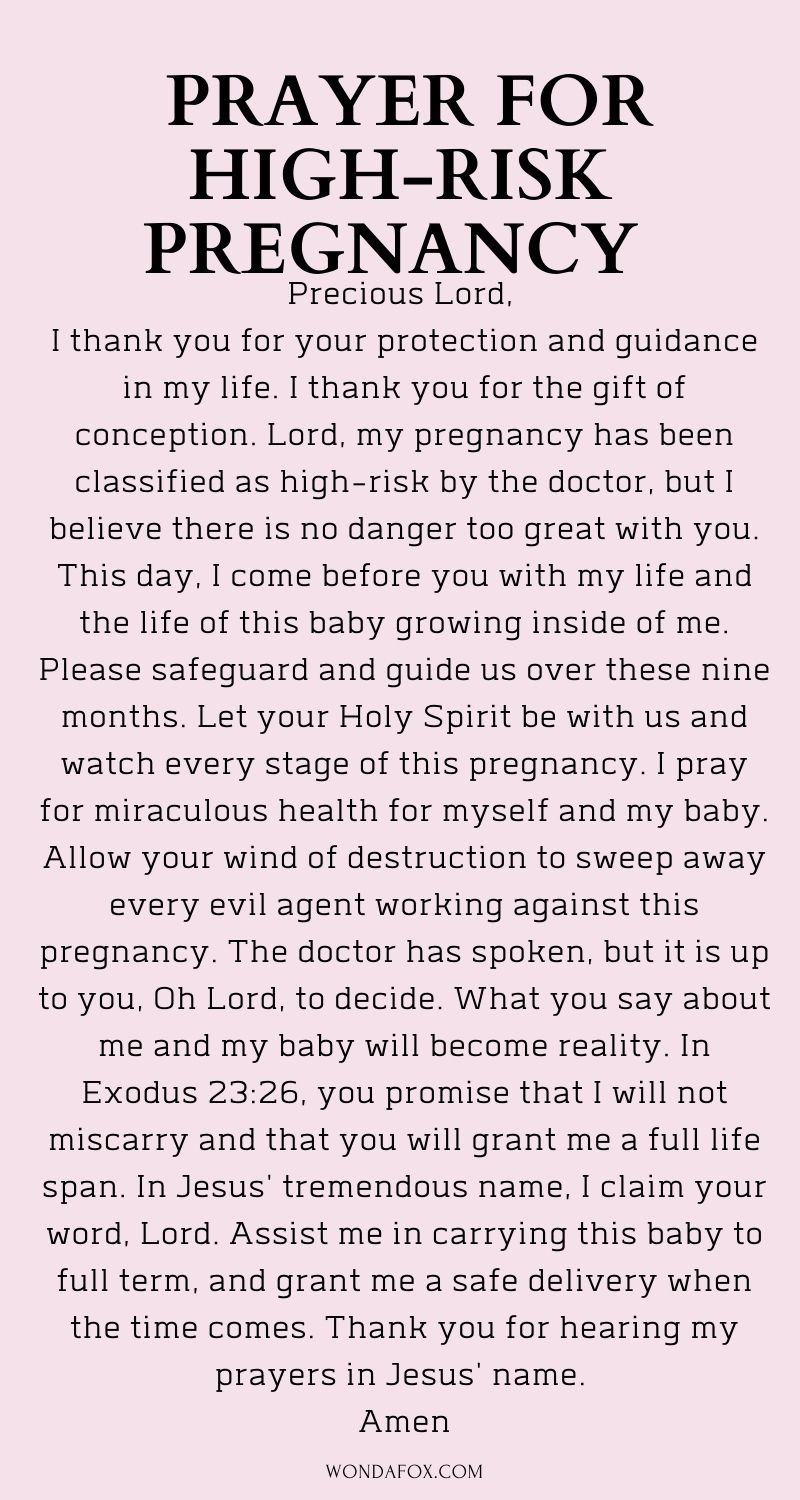  Prayer for high-risk pregnancy 