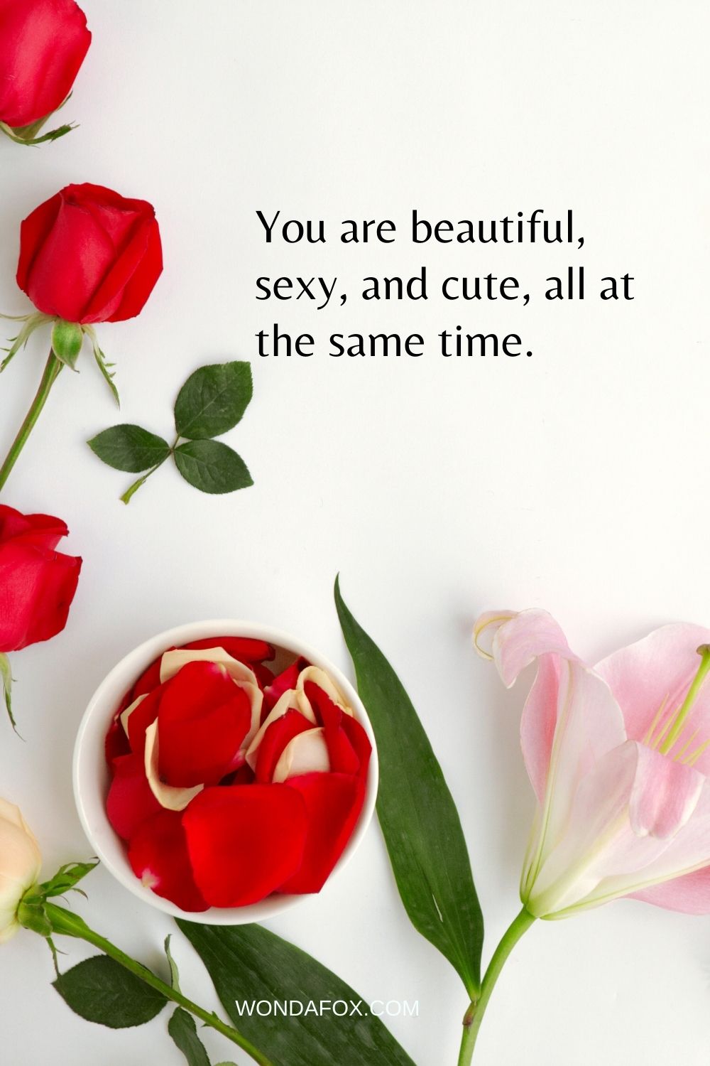 You are beautiful, sexy, and cute, all at the same time.